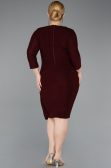 Midi Burgundy Plus Size Cocktail Dress ABK2595