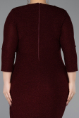 Midi Burgundy Plus Size Cocktail Dress ABK2595