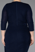 Midi Navy Blue Plus Size Cocktail Dress ABK2595