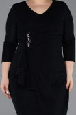 Midi Black Plus Size Cocktail Dress ABK2595