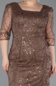 Midi Copper Beaded Plus Size Cocktail Dress ABK2580