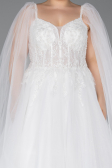 Long White Wedding Dress ABG143