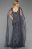 Anthracite Long Stony Plus Size Evening Gown ABU5752