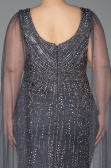 Anthracite Long Stony Plus Size Evening Gown ABU5752