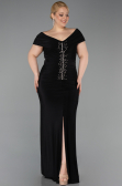 Long Black Plus Size Evening Gown ABU5900