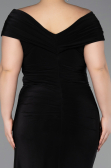 Long Black Plus Size Evening Gown ABU5900
