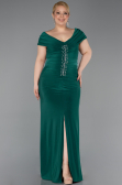 Long Emerald Green Plus Size Evening Gown ABU5900