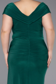 Long Emerald Green Plus Size Evening Gown ABU5900