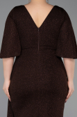 Brown Midi Oversized Evening Dress ABK1625
