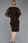 Midi Brown Plus Size Cocktail Dress ABK2599