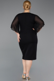 Midi Black Plus Size Cocktail Dress ABK2599