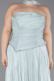Long Mint Chiffon Formal Plus Size Dress ABU5958