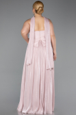 Long Powder Color Chiffon Formal Plus Size Dress ABU5958