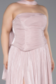 Long Powder Color Chiffon Formal Plus Size Dress ABU5958