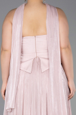 Long Powder Color Chiffon Formal Plus Size Dress ABU5958
