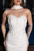 Midi White Cocktail Dress ABK2593