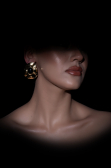 Black-Gold Earring DF1038