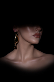 Black-Gold Earring DF1046
