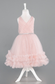 Short Rose Colored Girl Dress ABK2568