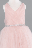 Short Rose Colored Girl Dress ABK2568