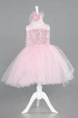 Short Powder Color Girl Dress ABK2572