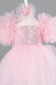 Short Powder Color Girl Dress ABK2572