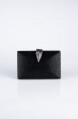 Black Laser Cut Evening Bag KC713