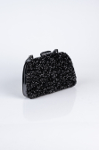 Black Plaster Fabric Night Bag SH839