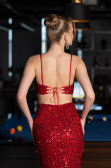 Long Red Prom Gown ABU5980