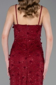 Long Burgundy Dantelle Evening Dress ABU6040