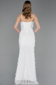 Long White Dantelle Evening Dress ABU6040