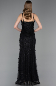 Long Black Dantelle Evening Dress ABU6040