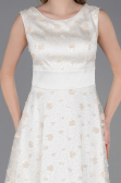 Midi White Scaly Evening Dress ABK2602