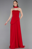 Long Red Chiffon Prom Gown ABU6042