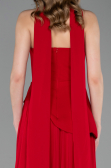 Long Red Chiffon Prom Gown ABU6042