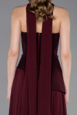 Long Cherry Colored Chiffon Prom Gown ABU6042