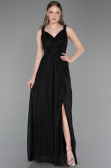Long Black-Silver Prom Gown ABU6045