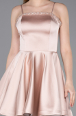 Short Powder Color Satin Cocktail Dress ABK2603