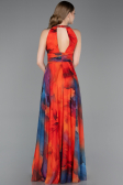 Long Orange Evening Dress ABU6048