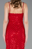 Long Red Scaly Evening Dress ABU6039