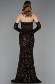 Long Brown Scaly Evening Dress ABU6041