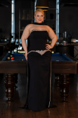 Long Brown Plus Size Evening Dress ABU6015
