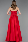 Long Red Satin Evening Dress ABU6049
