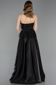 Long Black Satin Evening Dress ABU6049