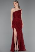 Long Burgundy Dantelle Evening Dress ABU6050
