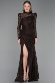 Long Brown Dantelle Evening Dress ABU6050