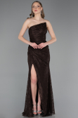 Long Brown Dantelle Evening Dress ABU6050