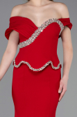 Long Red Mermaid Prom Dress ABU6046