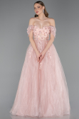 Long Powder Color Evening Dress ABU6056