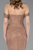 Long Copper Beaded Evening Dress ABU6057